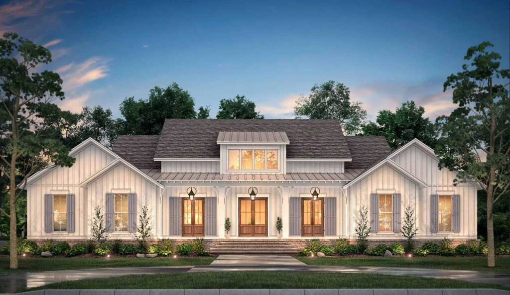 Modern farmhouse House Plan 4 Bedrooms 3 Bath 3076 Sq Ft Plan 50 393 - 4 Bed 3 Bath House Plans 2 Story