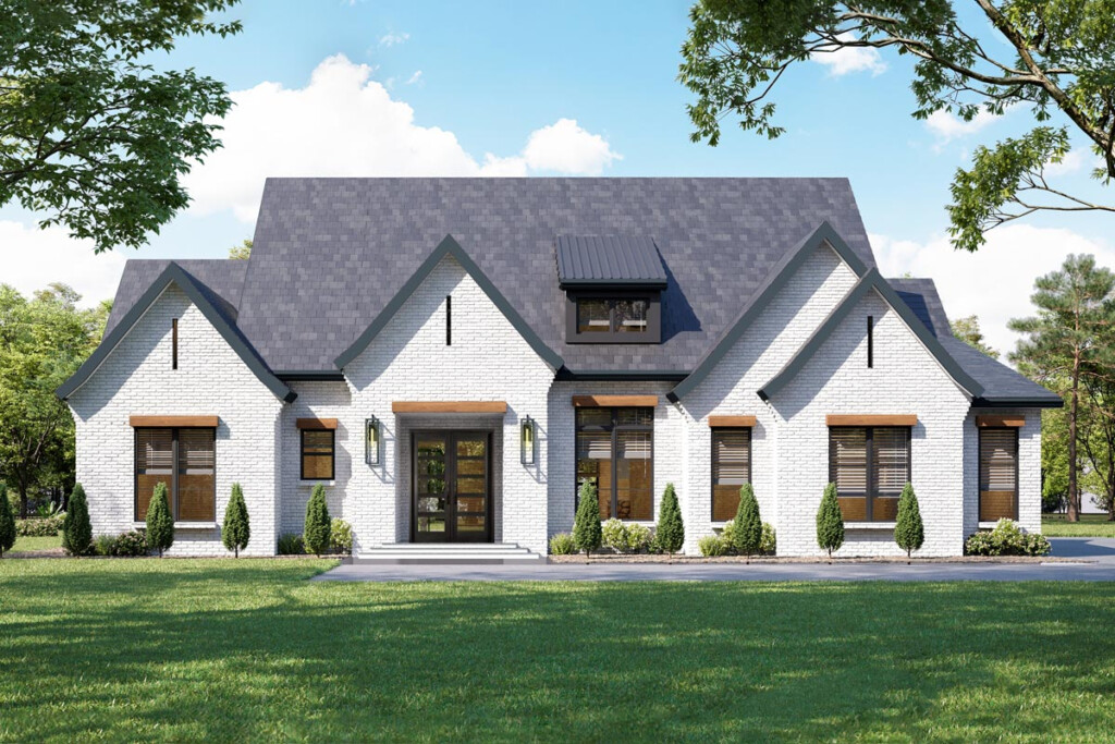 Modern Farmhouse Plan Under 2500 Square Feet With Optional Bonus Room  - 2 Story House Plans Under 2500 Square Feet