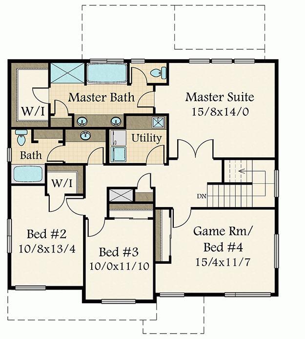 Modern House Plan With Bedrooms Upstairs 85287MS Architectural  - 2 Story House Plans With Bedrooms Upstairs