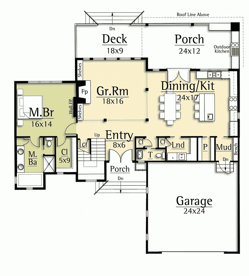 Modern House Plan With Two Story Great Room 18830CK Architectural  - House Plans With Great Room Two Story