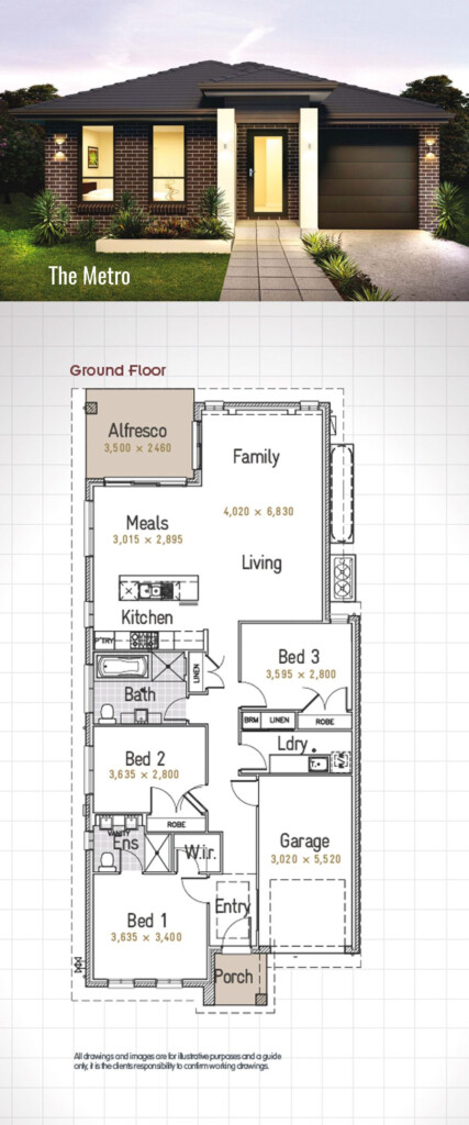 Modern House Plans Single Story Home - 150 Foot Wide House Plans Single Story