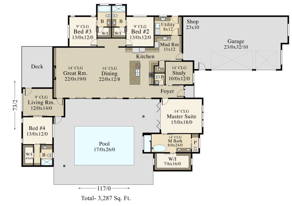 Modern One Story House Designs And Floor Plans Home Alqu - Single Story House Design With Floor Plan