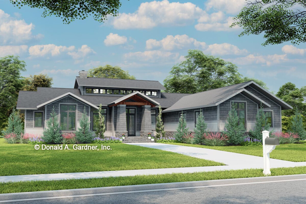 Modern Ranch With Skylights And Unique Clerestory Dormer 444278GDN  - 2 Story Clere Story House Plans