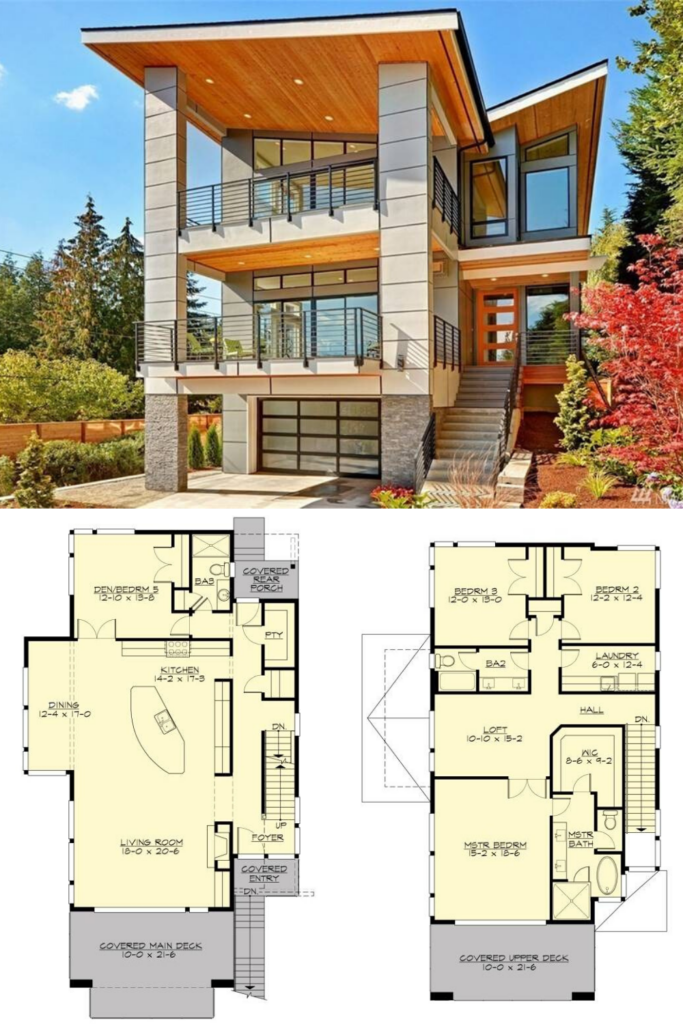 Modern Three Story Home Plans - Modern 3 Story House Plans