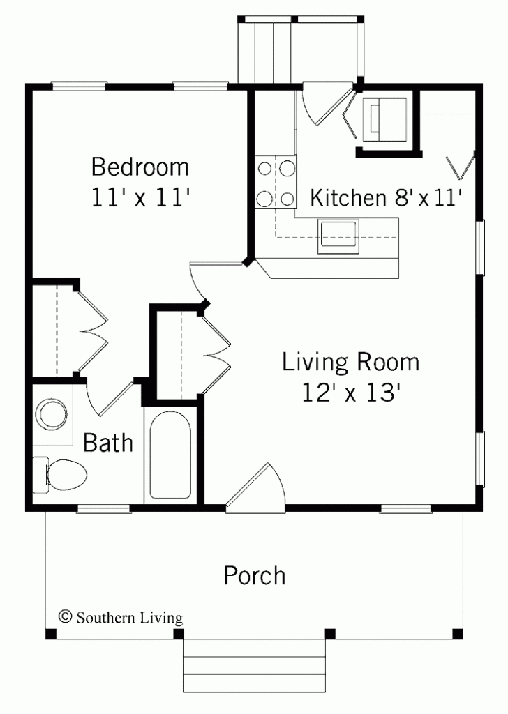 One Bedroom House Plans See The Top Plans For You - Single Story 1 Bedroom House Plans