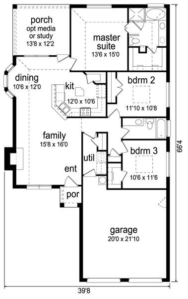 One Story House Plans 1500 Square Feet 2 Bedroom 1500 Sq Ft House  - 1500 Sq Ft House Plans One Story