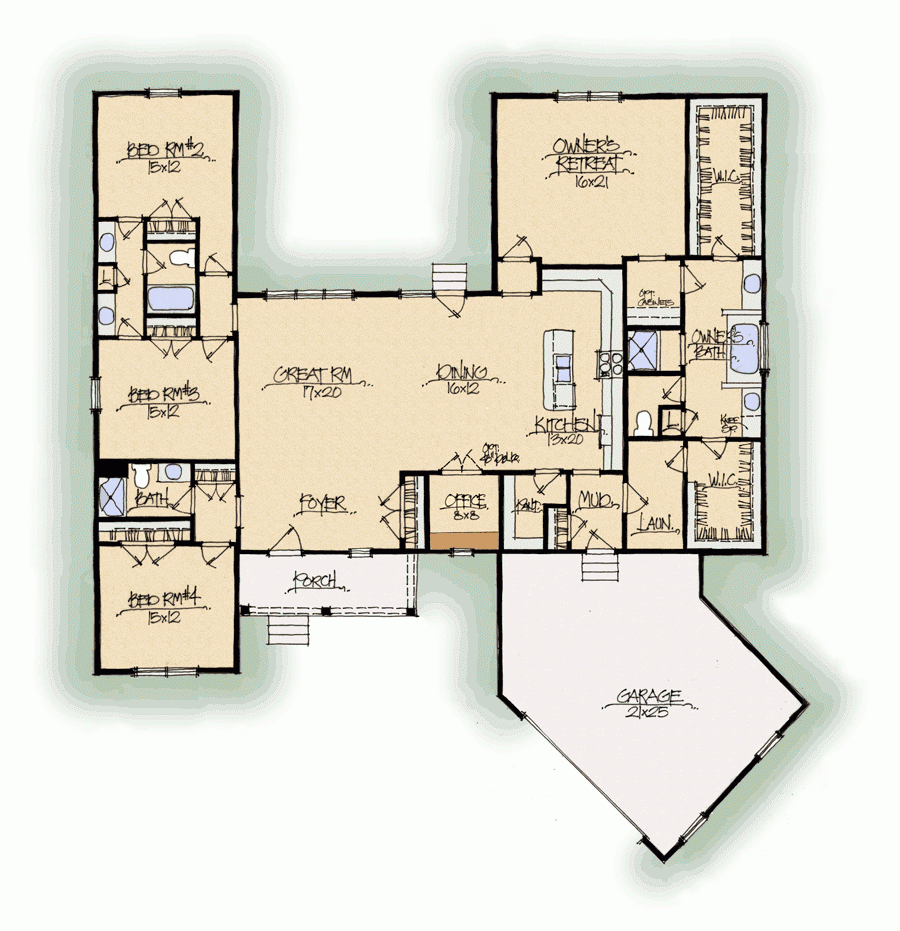 One Story House Plans Over 3000 Square Feet Iam Home Design - 3000 Sq Ft House Plans Single Story