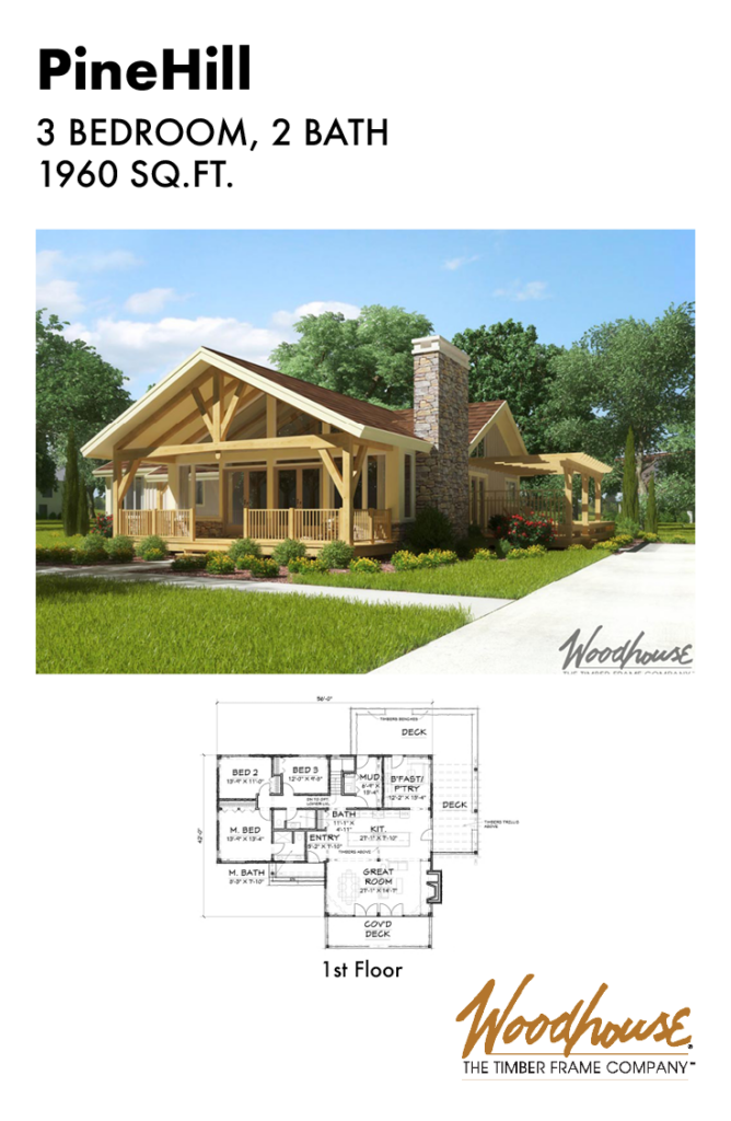 One Story Timber Frame House Plans Printable Templates Free - Timber Frame House Plans One Story