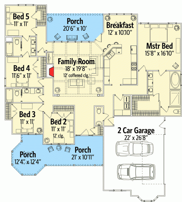 One Story Victorian House Plan 86271HH Architectural Designs  - Single Story Victorian House Plans