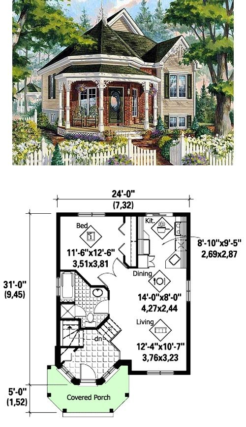 One Story Victorian House Plans - Single Story Victorian House Plans