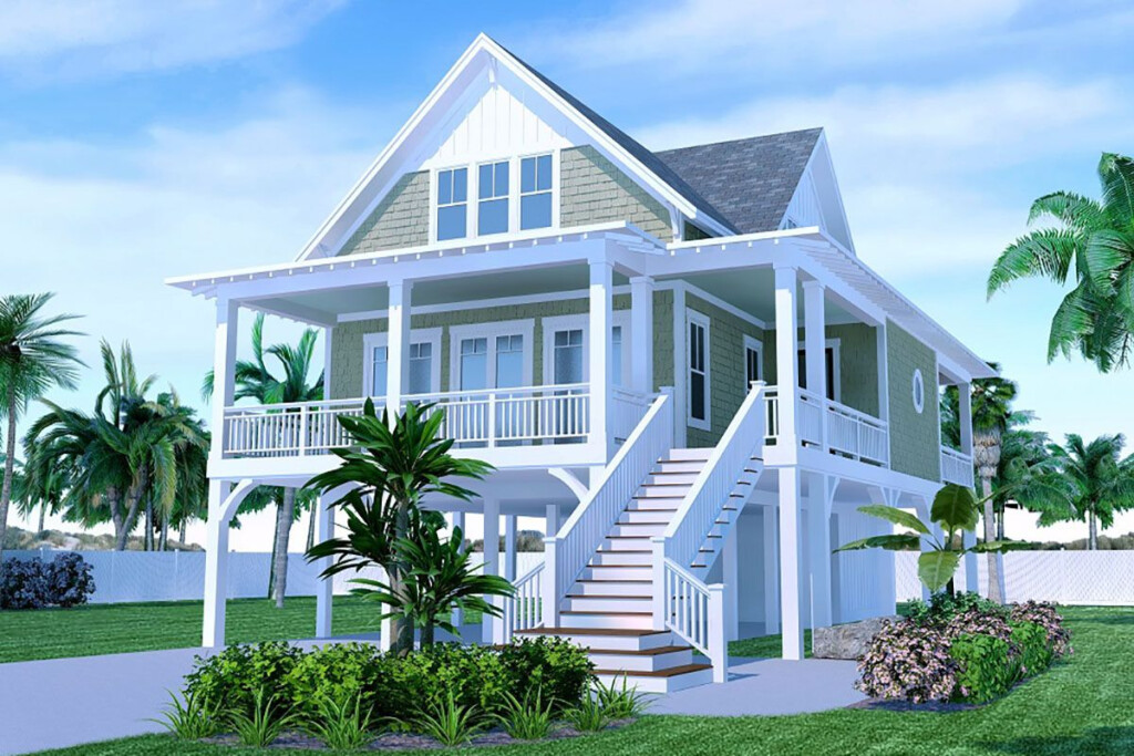 Plan 15266NC Charming 3 Bed Home Plan With Wrap Around Porch Beach  - 2 Story 3 Bed Beach House Plans