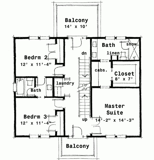 Plan 44045TD Center Hall Colonial House Plan Colonial House Plans  - Center Hall One Story House Plans