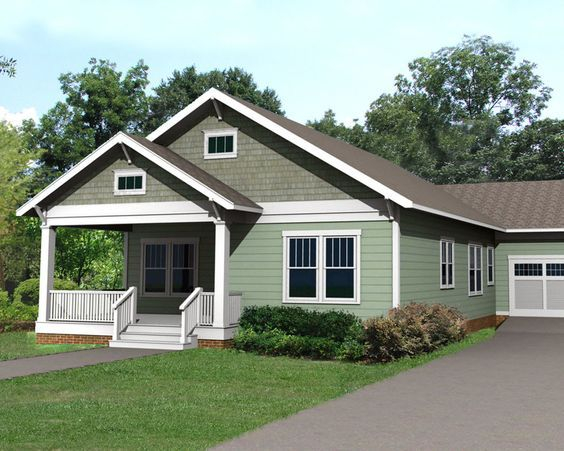 Plan 50132PH Cozy Bungalow With Attached Garage In 2021 Garage House  - 500 Sq Ft House Plans One Story With Attached Garage