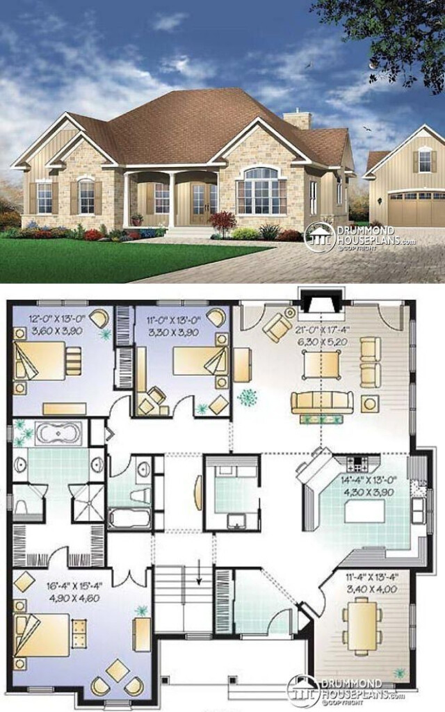 Planos Sims House Plans Drummond House Plans Model House Plan - Sims 4 One Story House Floor Plan