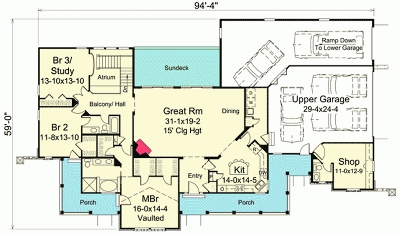 Ranch Home Plan For The Car Enthusiast 57273HA Architectural  - Car Enthusiast 2 Story House Plans