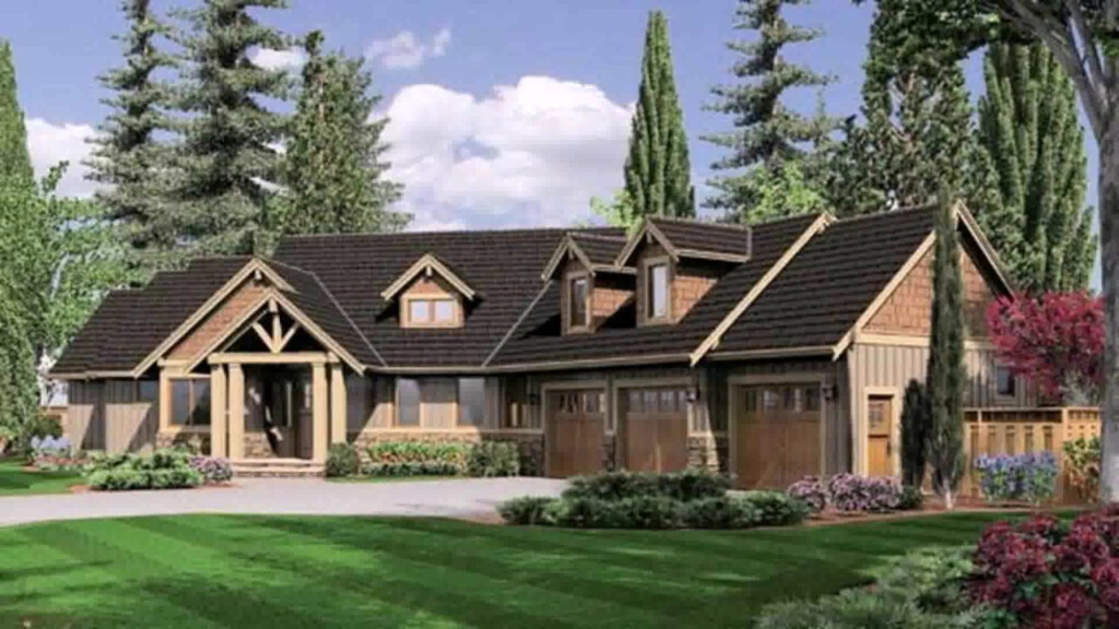 Ranch Style House Plans With 3 Car Garage - 1.5 Story House Plans With 3 Car Garage