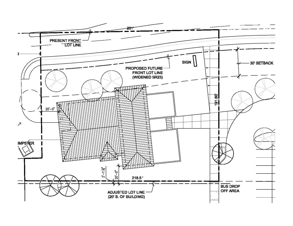 Residential Site Plan Template - 11 2 Story House Side Plan