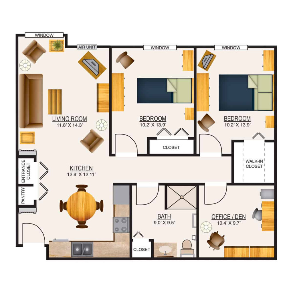 Retirement Home Floor Plans Assisted Living Floor Plans Appleton  - 2 Bedroom 2 Bath 1 Story Retirement House Plans