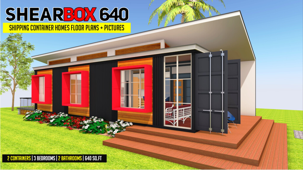 SHEARBOX 640 ID S1320640 3 Beds 2 Baths 640 SFt Container  - High Cube Container 3 Story House Plans