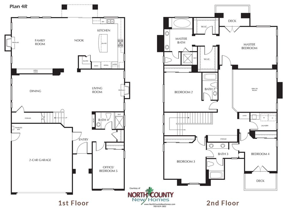 Single Family House Plan - 2 Story Single Family House Plans California 4000St