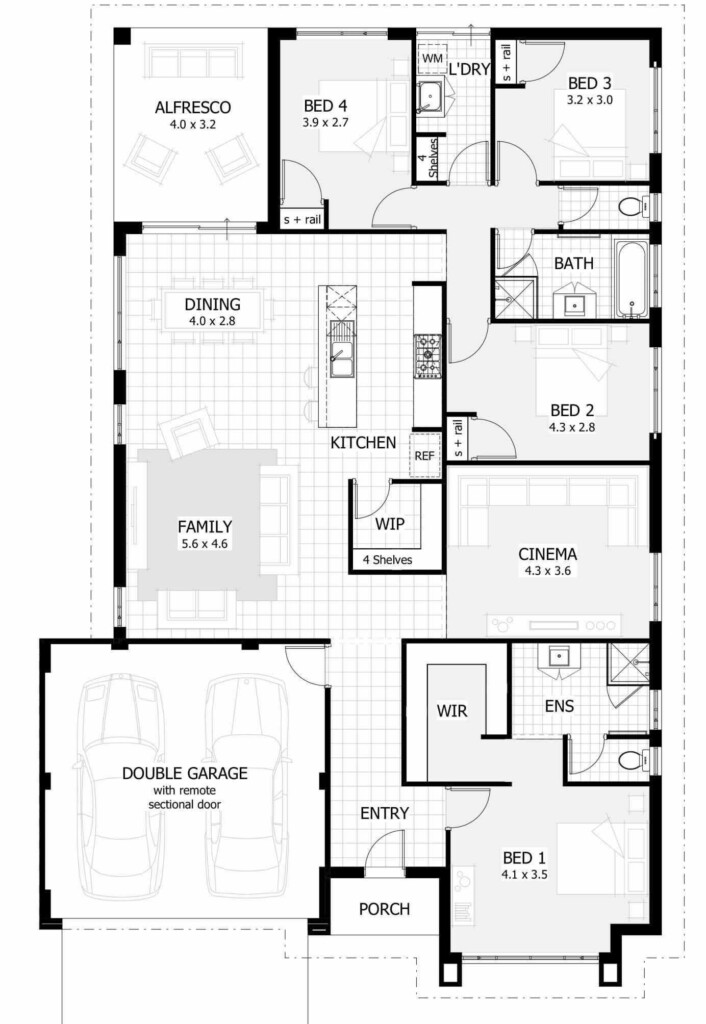 Single Story 4 Bedroom Farmhouse Plans Lovely Single Story 4 Bedroom  - One Story House Plans Australia