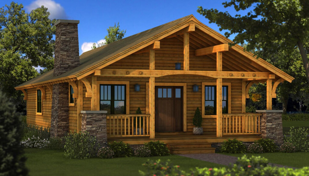 Single Story Log Cabin House Plans - Single Story Cabin House Plans