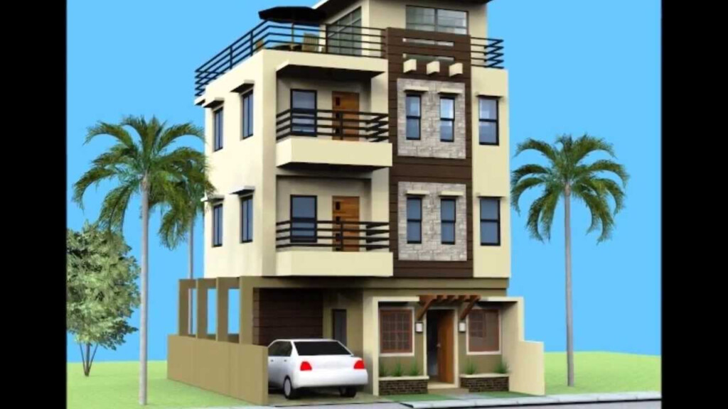 Small 3 Storey House With Roofdeck YouTube - 3 Story House Plans Small Lot