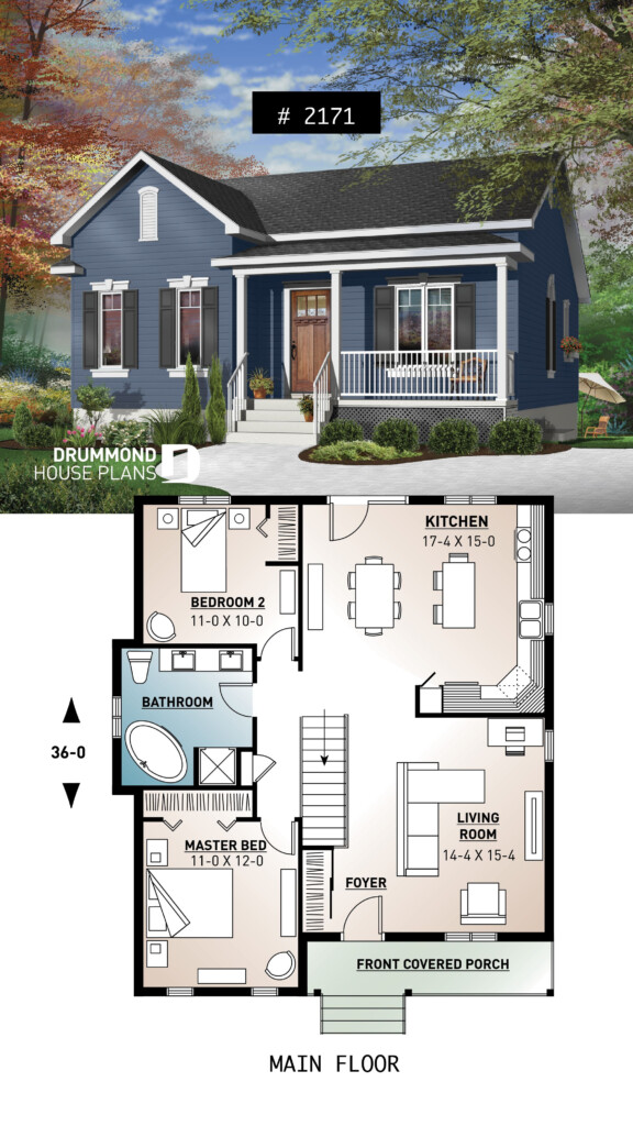 Small And Affordable One Story Home With Open Floor Plan - Affordable 1 Story House Plan