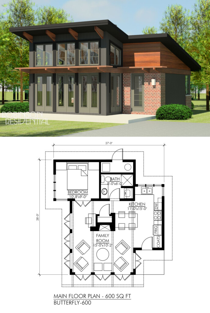 Small House Plans With Loft - 2 Story Loft Style Shop House Plans