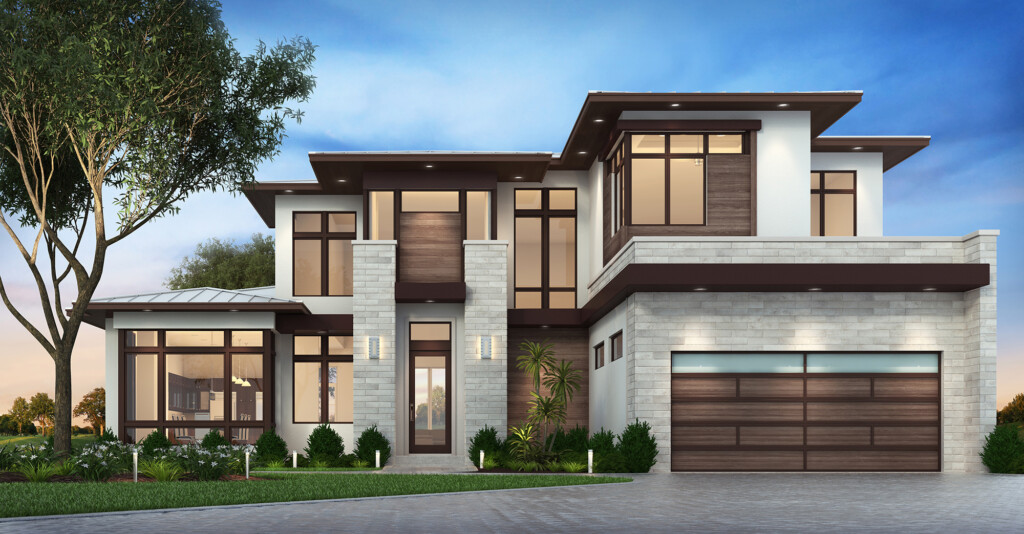 South Florida Design Cameron 2 Story Contemporary Floor Plan South FL  - 2 Story Big Contemporary House Floor Plans