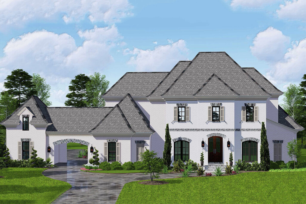 Spacious Two story Acadian House Plan With Ample Outdoor Living Space  - Two Story Acadian Style House Plans