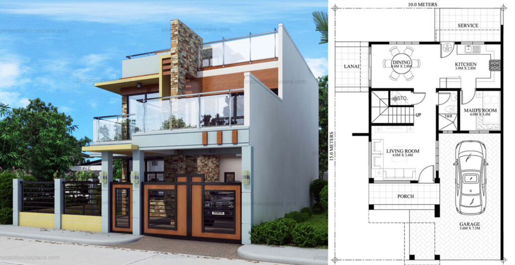 Splendid Modern Double Storey House Plan Engineering Discoveries - Double Story House Plan