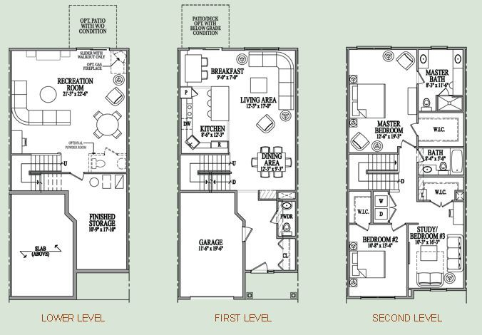 Stunning Three Story House Plans 5 Designs And Floor Condo Floor  - Floor Plan Of Three Story House