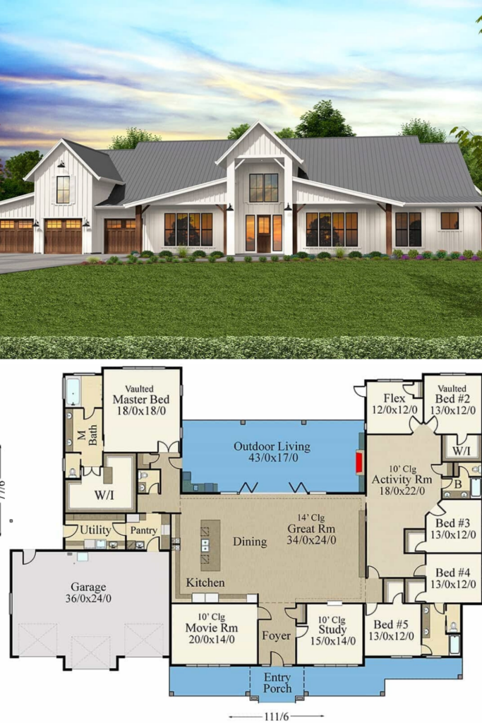 The Benefits Of Single Story 6 Bedroom House Plans House Plans - 6 Bedroom House Plans One Story