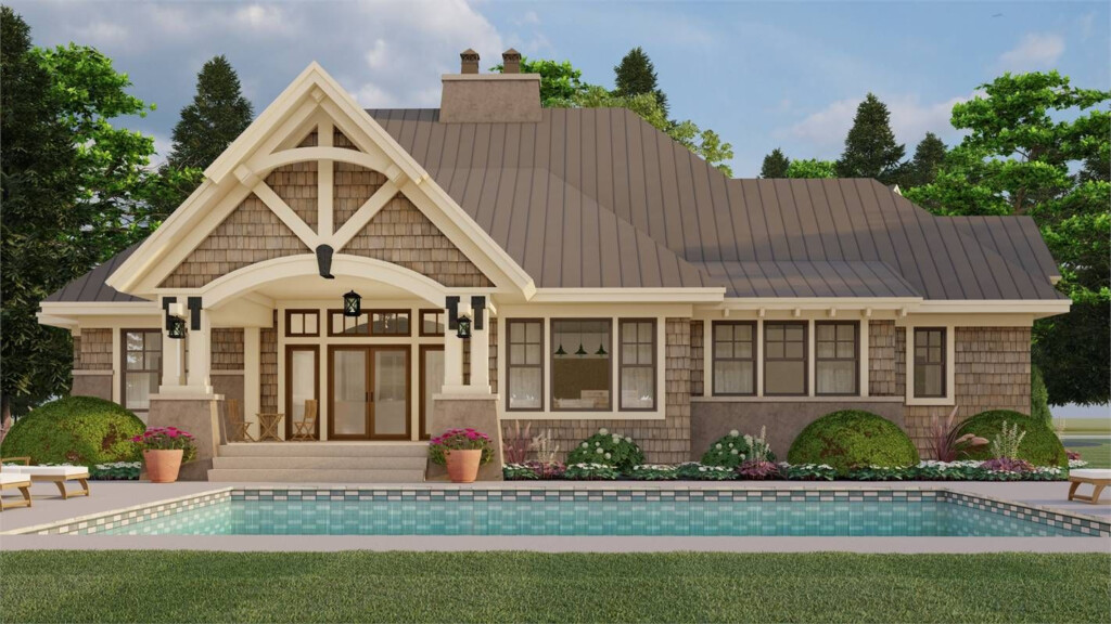 This 1 story Craftsman House Plan Featuring 2 177 Square Feet A 2 car  - Craftsman House Plans 1 Story 2177-2300 Square Foot