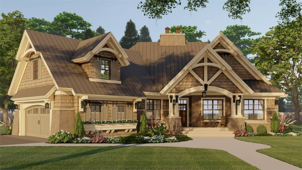 This 1 story Craftsman House Plan Featuring 2 177 Square Feet A 2 car  - Craftsman House Plans 1 Story 2177-2300 Square Foot