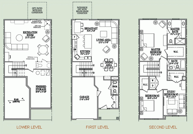 Three Story Condo Floor Plan Condo Floor Plans Model House Plan  - 3 Story Floor Plans For Houses