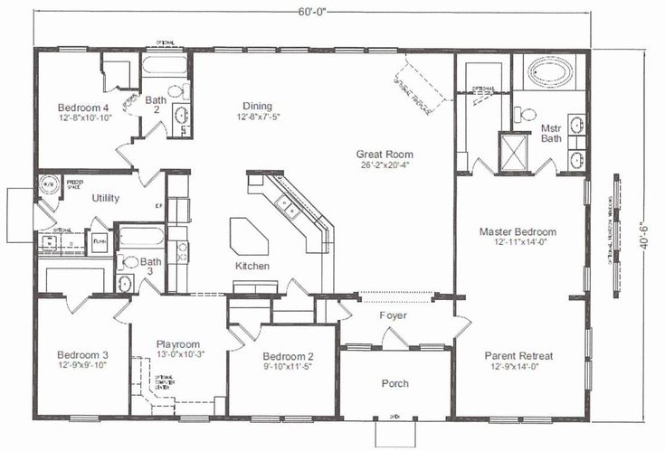 Top 4 Concept Of 40x60 Barndominium Floor Plans Barn Homes Floor  - 40X60 Two Story House Plans