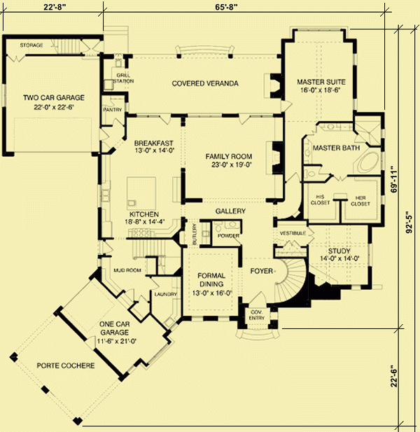 Tudor Manor House Floor Plan - 2 Story Manor House Floor Plans