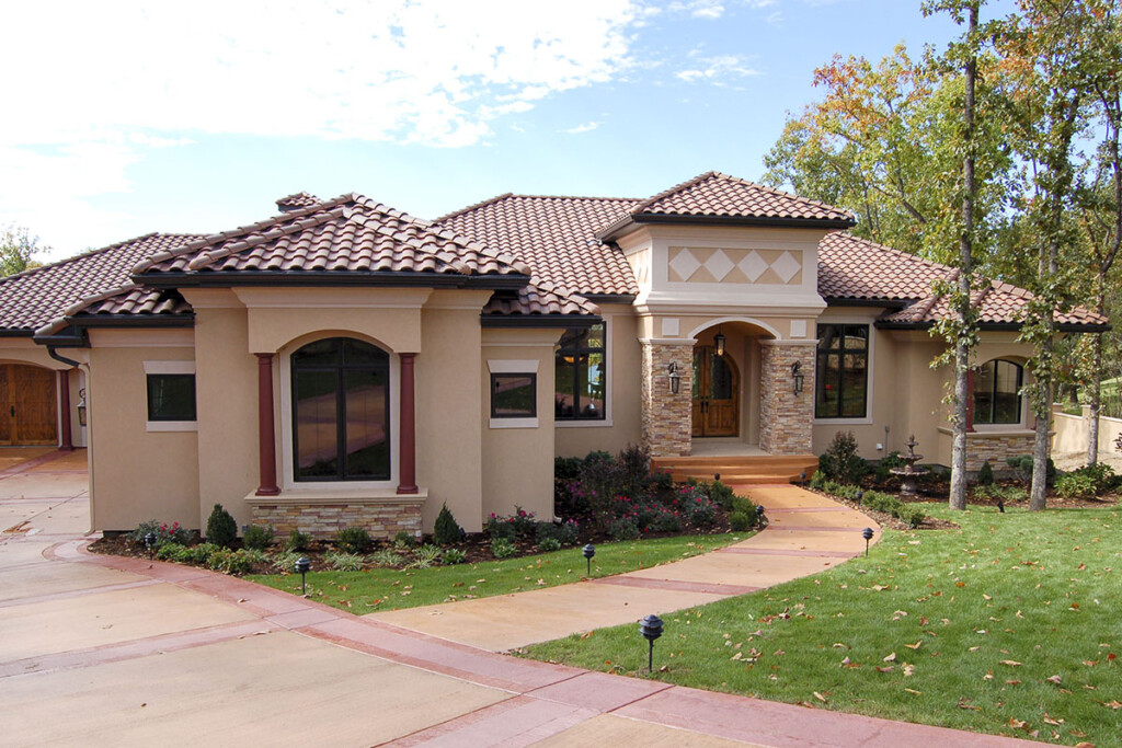 Tuscan Inspired Home Plan With Finished Lower Level 890120AH  - One Story Tuscan House Plans