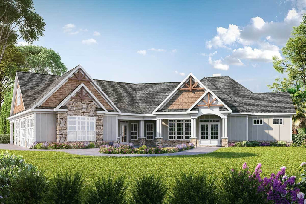 Two Master Suite Multi generational Craftsman House Plan 360061DK  - Two Story House Plans With Two Master Suites