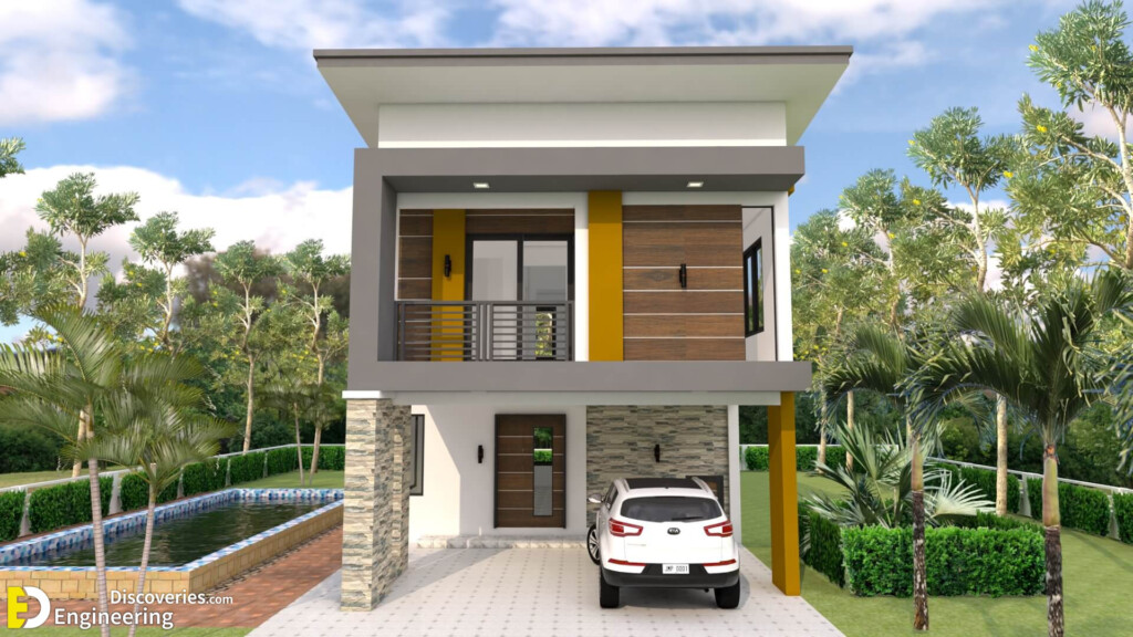 Two Storey House Plan With 3 Bedrooms And 2 Car Garage Engineering  - Creative 2Nd Story House Plans