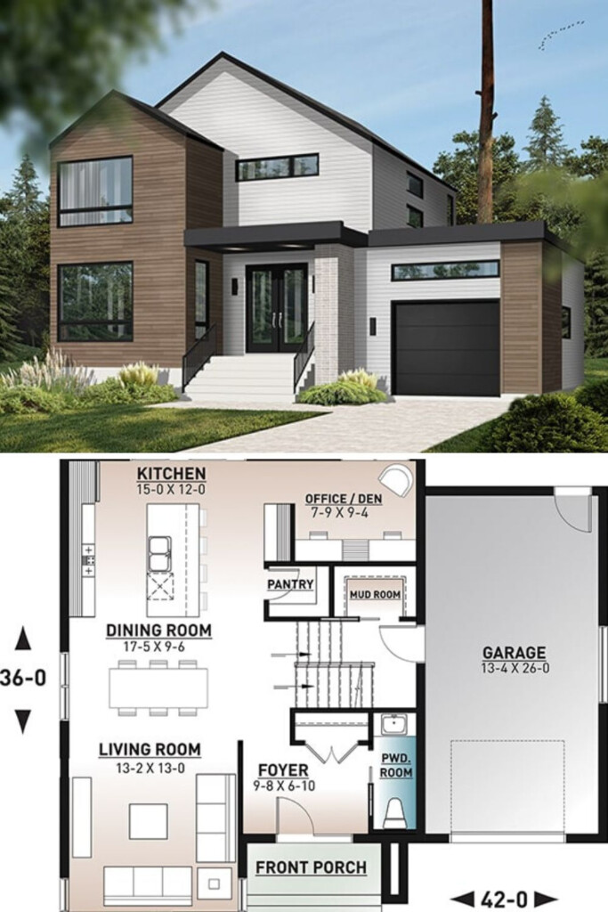 Two Story 3 Bedroom Sequoia Scandinavian Home Floor Plan Artofit - 2 Story Scandinavian House Plans