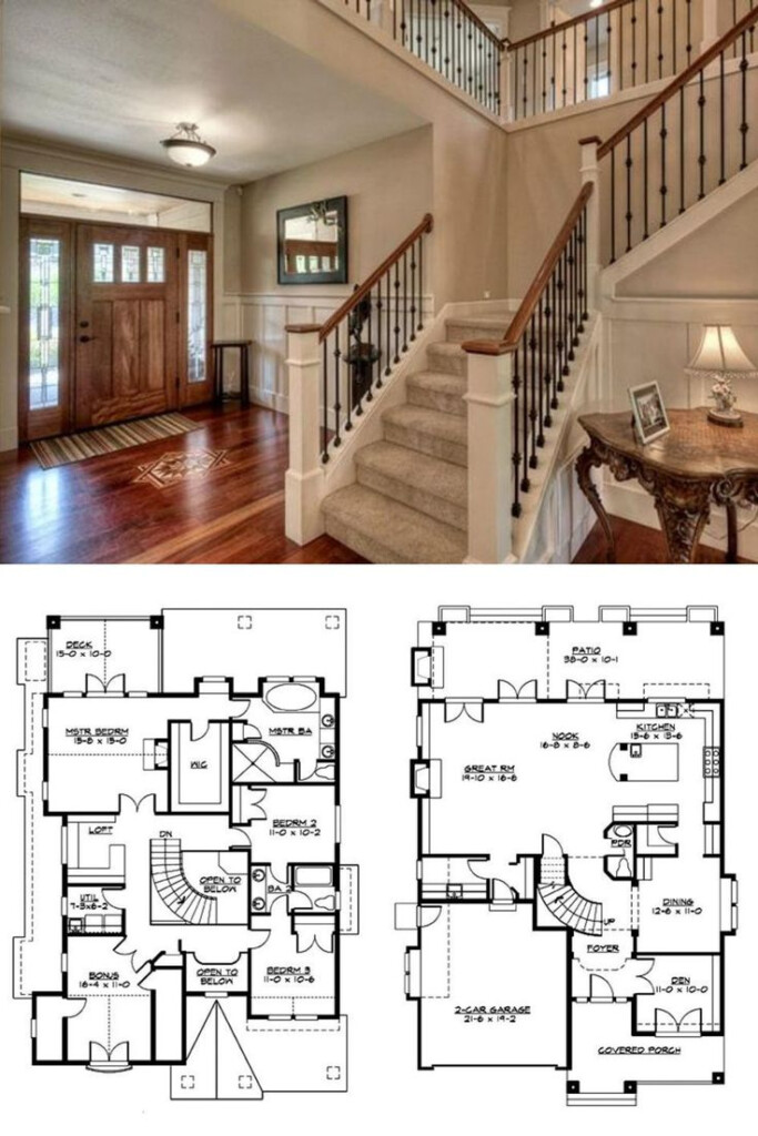 Two Story 3 Bedroom Woodland Traditional Home Floor Plan Sims House  - Traditional House Floor Plans 2 Story