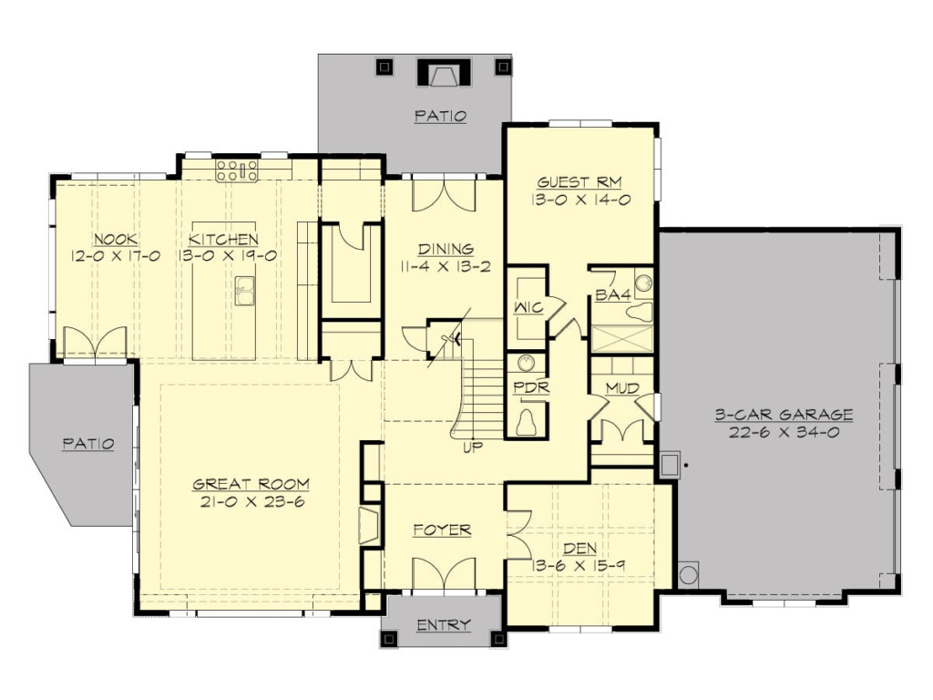 Two Story 5 Bedroom Meydenbauer Home Floor Plan  - 2 Story 5 Bedroom House Plans