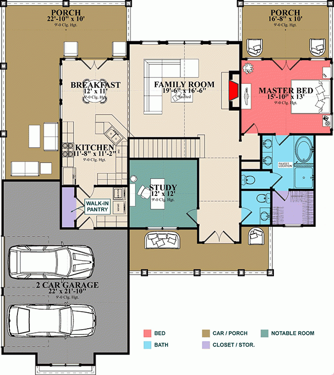 Two Story Craftsman Home Plan With Main Floor Master 86326HH  - 2 Story House Floor Plans With Master On Main Floor