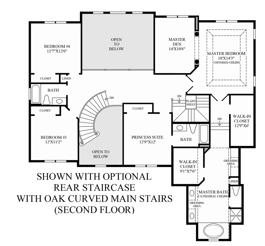 Two Story House Plans With Curved Staircase - 2 Story House Plans With Curved Staircase