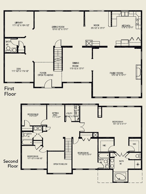 Two Story House Plans - 4 Bed 3 Bath House Plans 2 Story