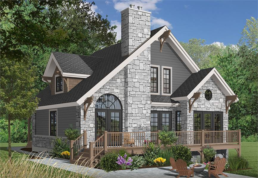 Two Story Rustic Cottage Style House Plan 8786 8786 - Two Story Rustic House Plans