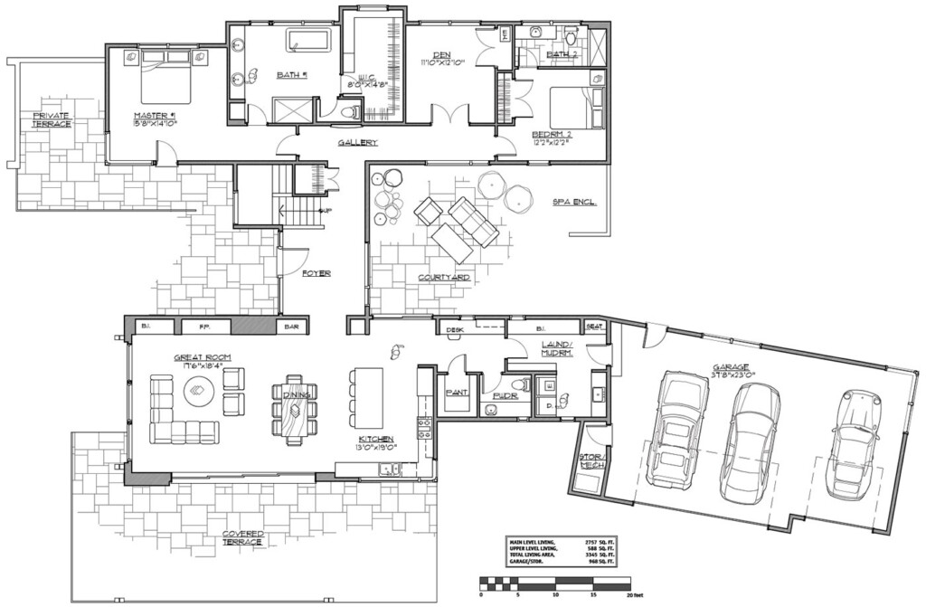 Ultra Modern H Shaped House Plan 3072 - H Shaped House Plans 2 Story